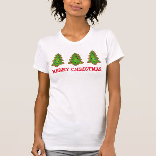 T-shirt Joyeux Noël Arbre Sucre Cookie Festive Fête