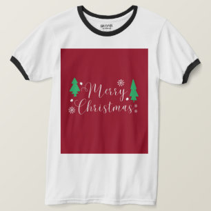 T-Shirt Joyeux Noël Arbres et Étoiles