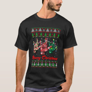 T-shirt Joyeux Noël Asl Langue des Signes Américaine Xmas 