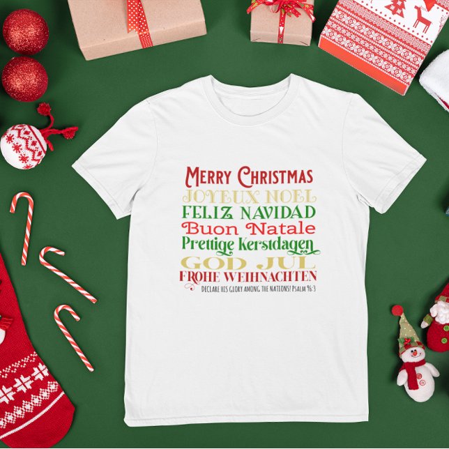 T-shirt Joyeux Noël aux Écritures des Nations (Créateur téléchargé)
