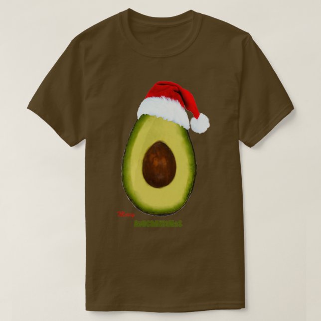 T-shirt Joyeux Noël avec avocado Cute avocate de Noël (Design devant)