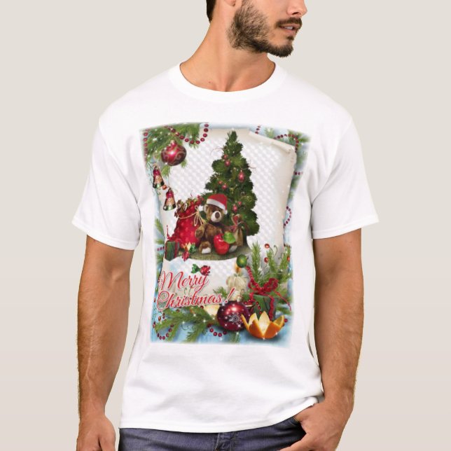 T-shirt Joyeux Noël avec cadeaux (Devant)