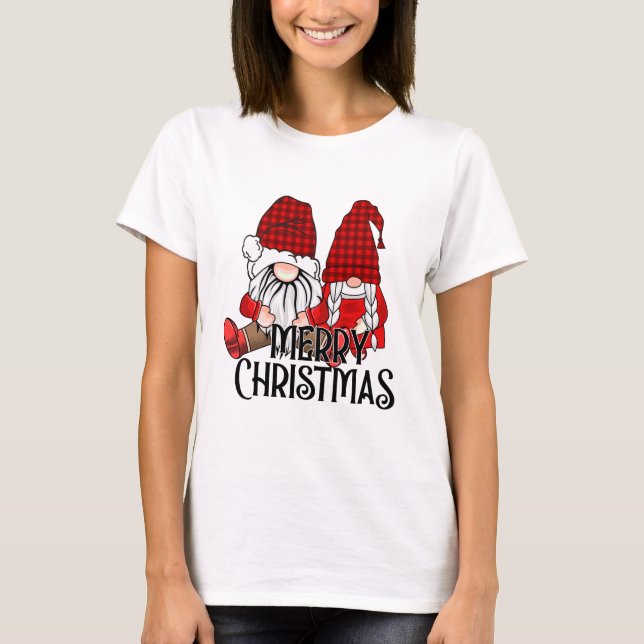 T-shirt Joyeux Noël avec deux mignons génomes (Devant)