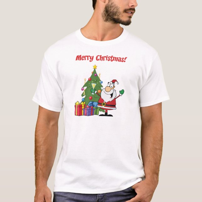 T-shirt Joyeux Noël avec le père noël (Devant)
