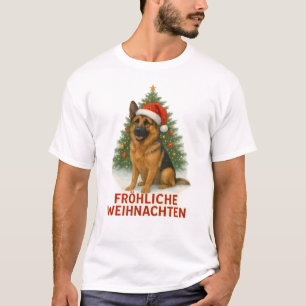 T-shirt Joyeux Noël berger allemand chien de Noël