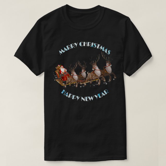 T-shirt Joyeux Noël Bonne année 9 (Design devant)