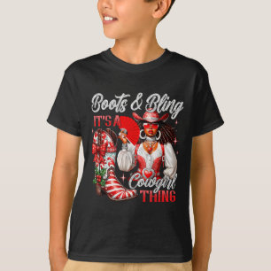 T-shirt Joyeux Noël Bottes & Bling C'est une chose de cowg