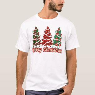 T-shirt Joyeux Noël Buffalo à carreaux Design-42019
