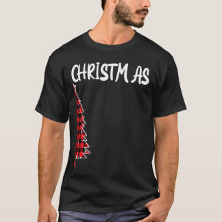 T-shirt Joyeux Noël Buffalo Plaid Xmas Couples Ma