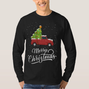 T-shirt Joyeux Noël Buffalo Red Truck Christmas Tree