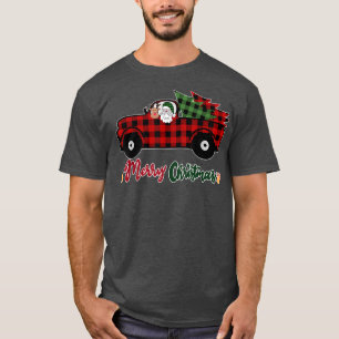 T-shirt Joyeux Noël Buffalo Truck Santa Renne Rouge P