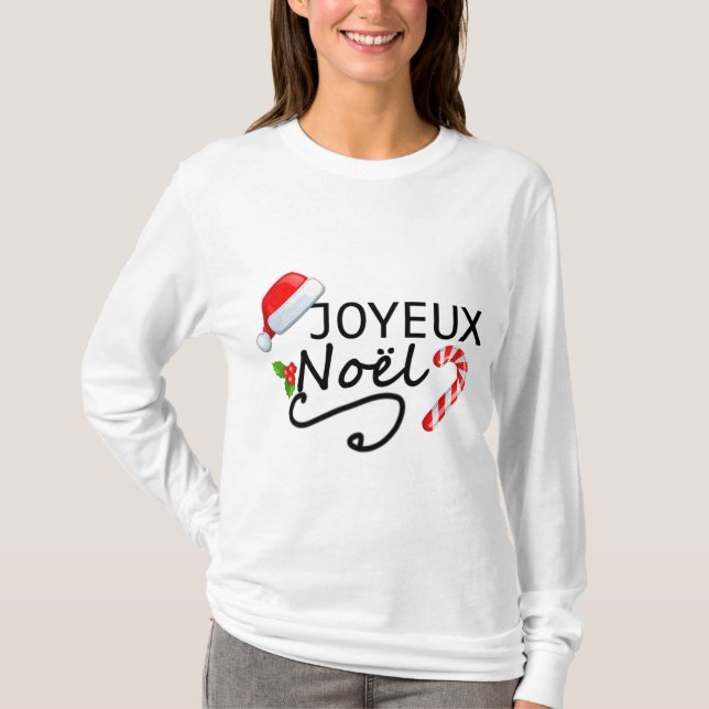T-shirt Joyeux Noël. Cadeau Noël  (Devant)
