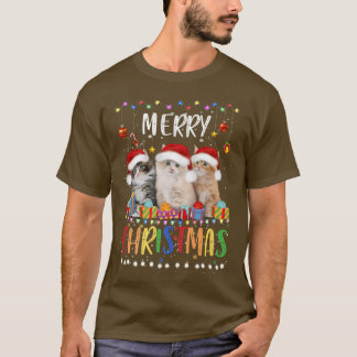 T-shirt Joyeux Noël Chats Père Noël Noël Noël Lumières