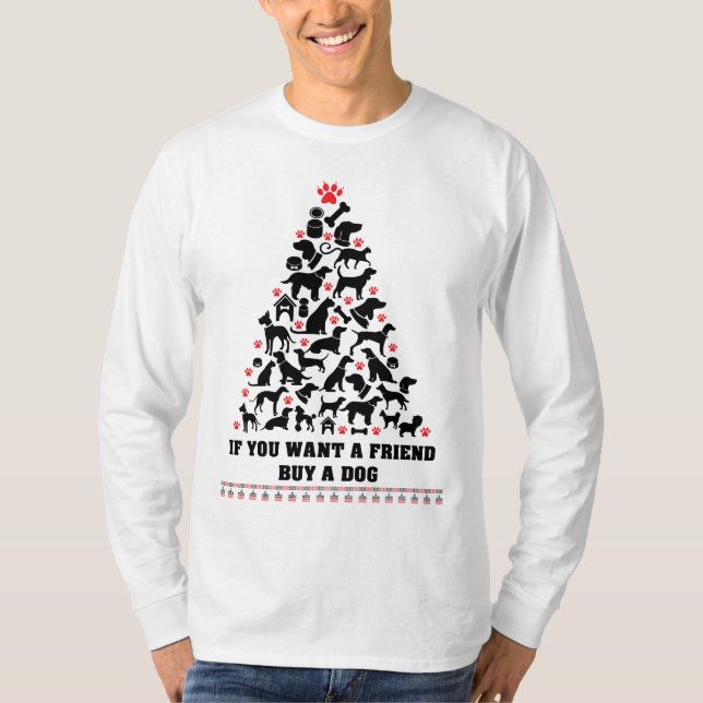 T-shirt Joyeux Noël chiot (Devant)