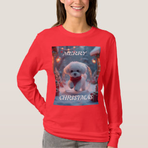 T-shirt Joyeux Noël chiot