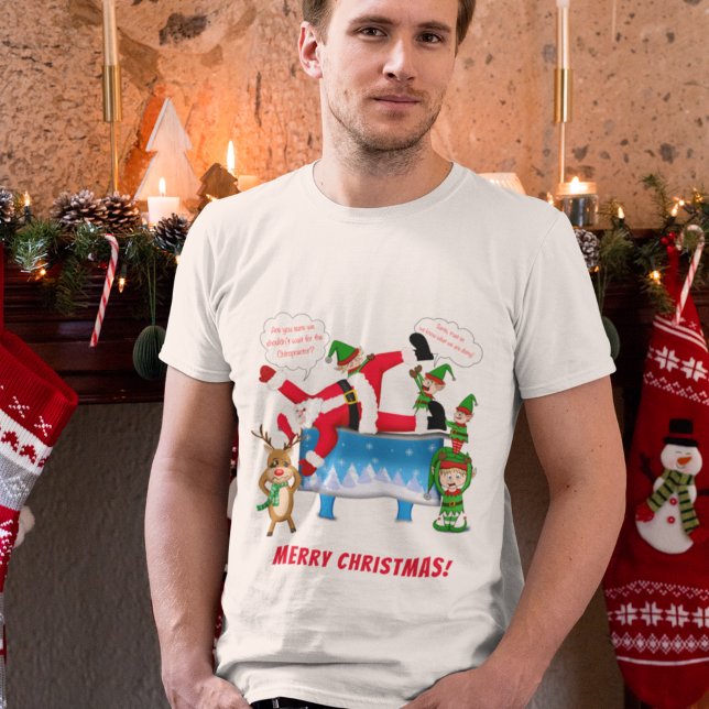 T-shirt Joyeux Noël Chiropracteur Père Noël & Elves Client (Créateur téléchargé)