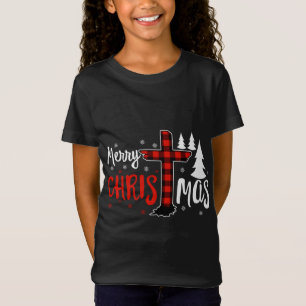 T-Shirt Joyeux Noël Chrétiens Buffalo Plaid