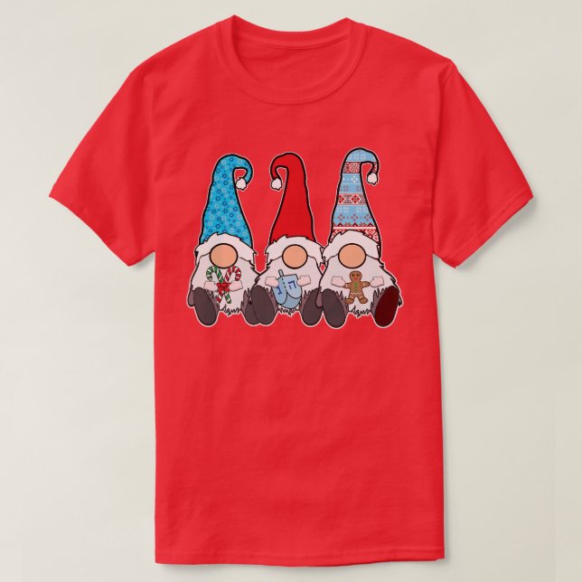 T-shirt Joyeux Noël Chrismukkah et Hanoukka Gnomes Pr (Design devant)