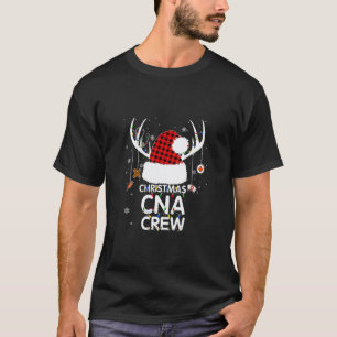 T-shirt Joyeux Noël Cna Crew Tee Chapeau de Père Noël Cerf