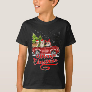 T-shirt Joyeux Noël Corgi Chiens Amateurs Père Noël Reinde