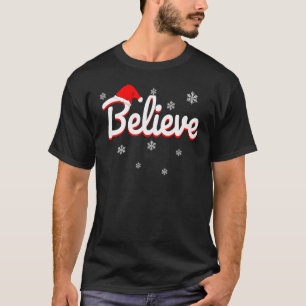T-shirt Joyeux Noël Croire Aux Rennes De Noël