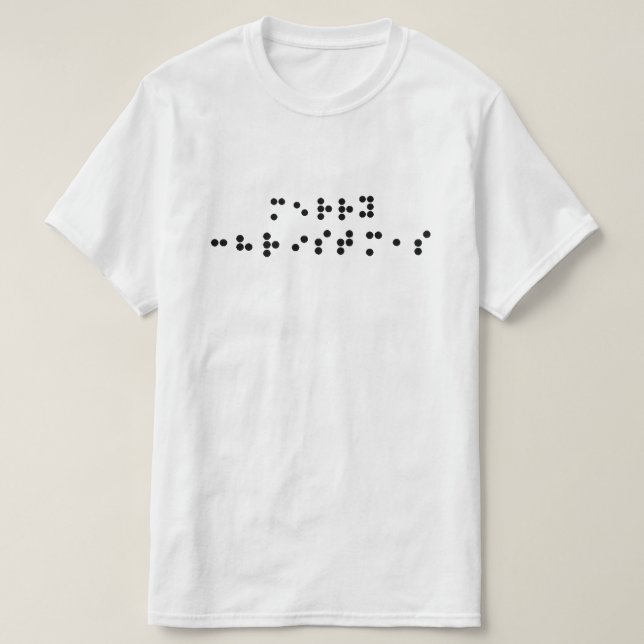 T-shirt Joyeux Noël dans le braille (Design devant)
