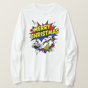 T-shirt Joyeux Noël dans le style Pop Art de la bande dess