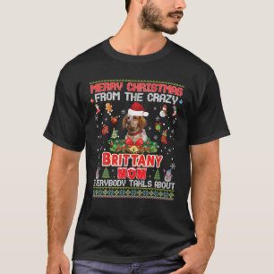 T-shirt Joyeux Noël De Brittany Chien Maman Everybod