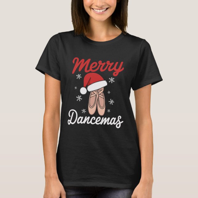 T-shirt Joyeux Noël de danse Professeur de danse de Llet D (Devant)