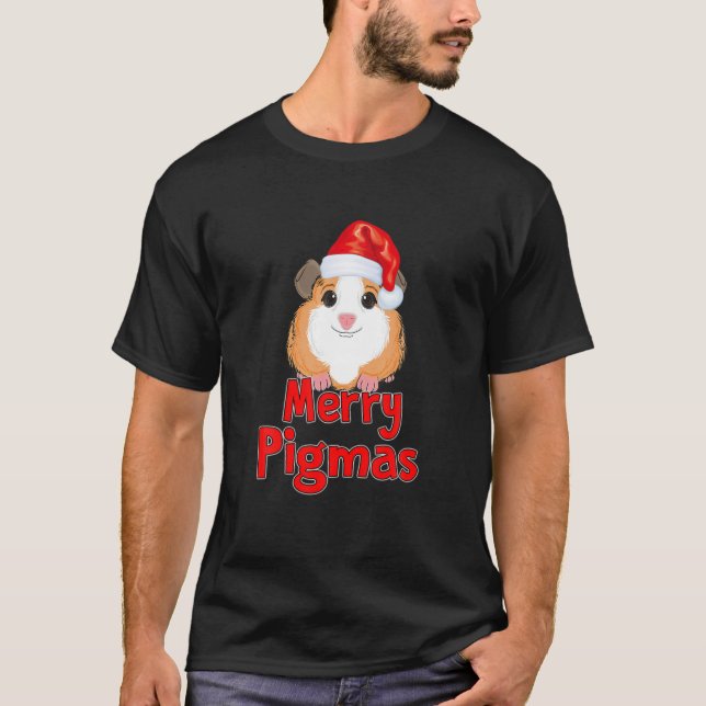 T-shirt Joyeux Noël De Pigmas Joyeux Pour Guinéen Oreille  (Devant)
