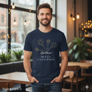 T-shirt Joyeux Noël Décoratif Fêtes de Fin d'Année