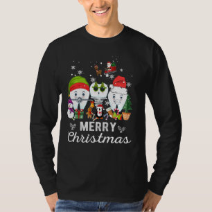 T-shirt Joyeux Noël Dentist Dents Père Noël Dental Elf Sno