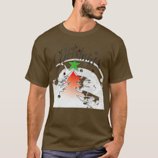 T-shirt Joyeux Noël des arbres de Noël