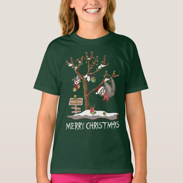T-shirt JOYEUX NOËL des vacances de la fille de POLONAIS (Devant)