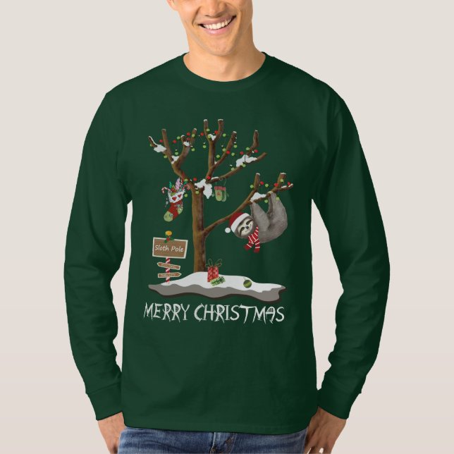 T-shirt JOYEUX NOËL des vacances des hommes de POLONAIS de (Devant)