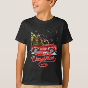 T-shirt Joyeux Noël Doberman Chiens Lover Père Noël Reinde