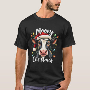 T-shirt Joyeux Noël Drôle de Xmas Vache Amoureux de Bovins