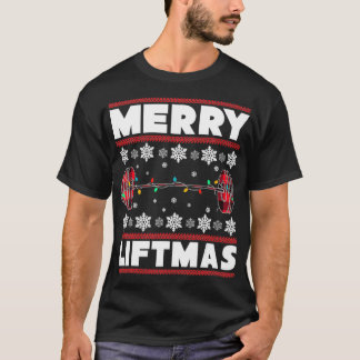 T-shirt Joyeux Noël Drôle Gymnase de Noël Fitness Fitness