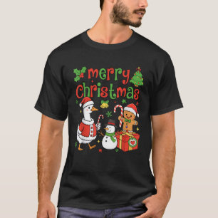T-shirt Joyeux Noël Drôle Merry Goosemas Noël Sil