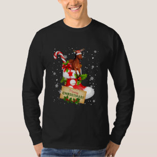 T-shirt Joyeux Noël Drôle Père Noël Reindeer Cheval Da