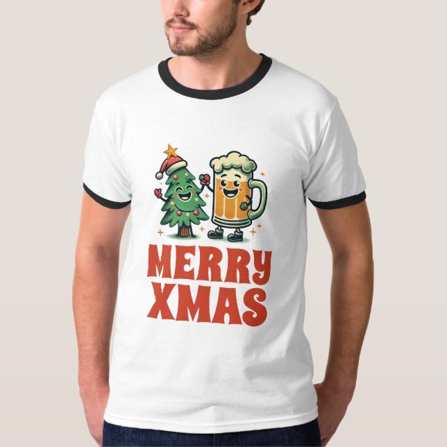 T-shirt Joyeux Noël Drunk (Devant)