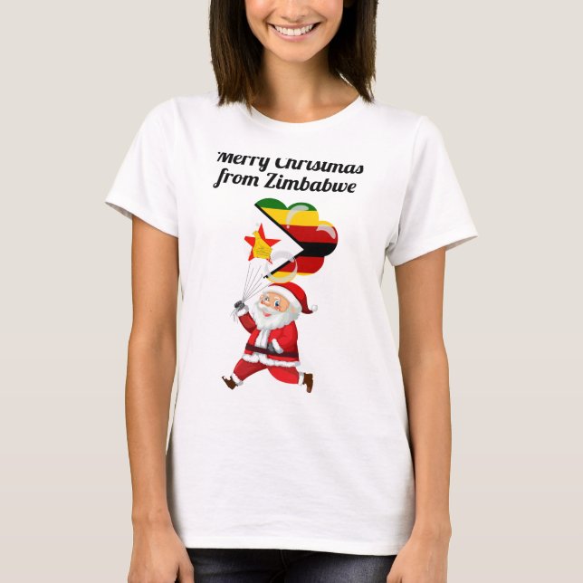 T-shirt Joyeux Noël du Zimbabwe (Devant)