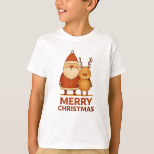 T-shirt Joyeux Noël – Duo Père Noël et Renne