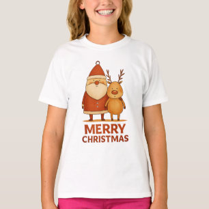 T-shirt Joyeux Noël – Duo Père Noël et Renne
