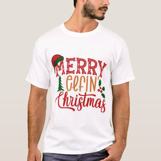 T-shirt Joyeux Noël elfique (Devant)