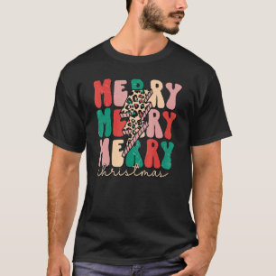 T-shirt Joyeux Noël empilé Design de Noël