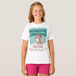 T-shirt Joyeux Noël en famille avec le chat – Tenues de fê