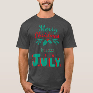T-shirt joyeux noël en juillet noël pour les femmes, les h