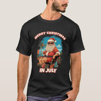 T-shirt Joyeux Noël En Juillet Père Noël