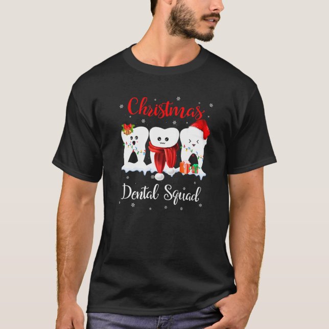 T-shirt Joyeux Noël Équipe Dentaire Fée des Dents Dentiste (Devant)